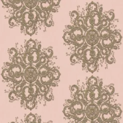 Elle Decoration Damask Pink Wallpaper