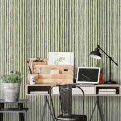 Organic Textures Bamboo Green Wallpaper -Paint And Wallpaper Shop 13120762 8834866361353447