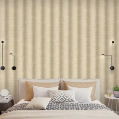 Organic Textures Zebra Stripe Beige Wallpaper -Paint And Wallpaper Shop 13120776 1804866363746052