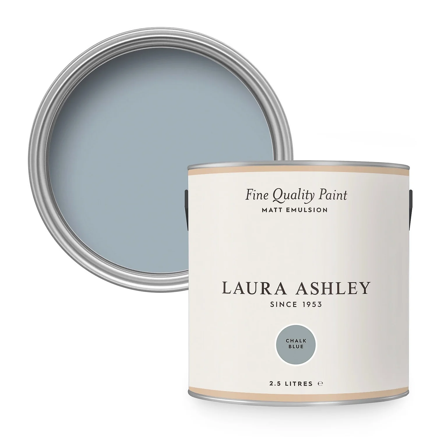 Laura Ashley Matt Emulsion Paint Chalk Blue - 2.5L 3 Laura Ashley Matt Emulsion Paint Chalk Blue - 2.5L