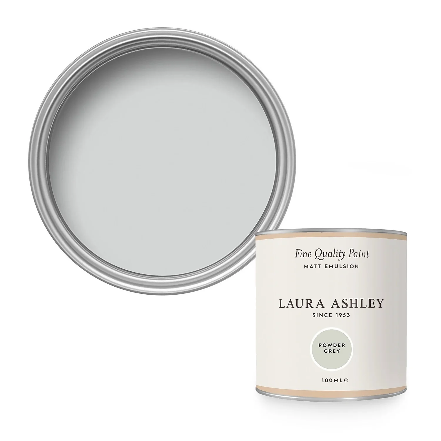 Laura Ashley Matt Emulsion Paint Powder Grey Tester 100ml 3 Laura Ashley Matt Emulsion Paint Powder Grey Tester 100ml
