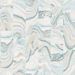Organic Textures Agate Tile Turquoise Wallpaper Sample