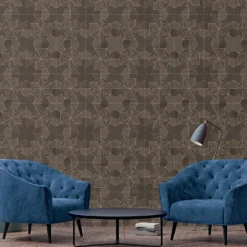 Organic Textures Inlay Wood Brown Wallpaper Sample -Paint And Wallpaper Shop 13135605 1174871560064667