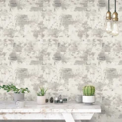 Organic Textures Brick Grey Wallpaper Sample -Paint And Wallpaper Shop 13135608 3314871555986509