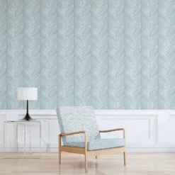 Organic Textures Chevron Wood Turquoise Wallpaper Sample -Paint And Wallpaper Shop 13135616 9924871560219410