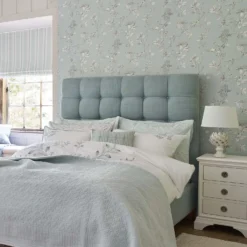 Laura Ashley Elderwood Duck Egg Wallpaper -Paint And Wallpaper Shop 13135797 1444871506537473