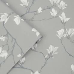 Laura Ashley Magnolia Grove Slate Wallpaper 7 Laura Ashley Magnolia Grove Slate Wallpaper -Paint And Wallpaper Shop 13135798 1614871508535125