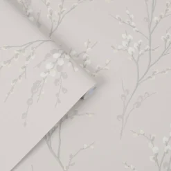 Laura Ashley Pussy Willow Dove Grey Wallpaper -Paint And Wallpaper Shop 13135804 1254871509211991