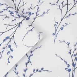 Laura Ashley Pussy Willow Off White/Midnight Wallpaper -Paint And Wallpaper Shop 13135806 1774871509231725
