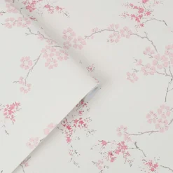 Laura Ashley Oriental Blossom Blush Wallpaper -Paint And Wallpaper Shop 13135831 4974871508665976