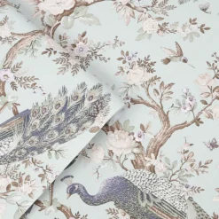 Laura Ashley Belvedere Duck Egg Wallpaper -Paint And Wallpaper Shop 13135840 1694871505346764