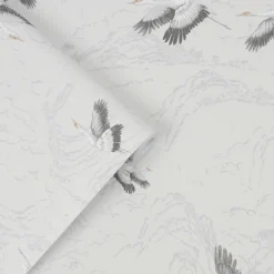 Laura Ashley Animalia Silver Wallpaper -Paint And Wallpaper Shop 13135849 6984871496936837