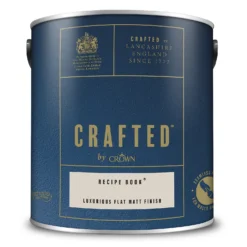CRAFTED™ By Crown Flat Matt Interior Wall, Ceiling And Wood Paint Recipe Book® - 2.5L -Paint And Wallpaper Shop 13167112 1604881148004985
