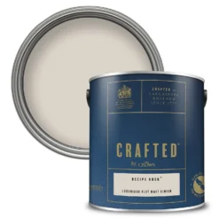 CRAFTED™ By Crown Flat Matt Interior Wall, Ceiling And Wood Paint Recipe Book® - 2.5L