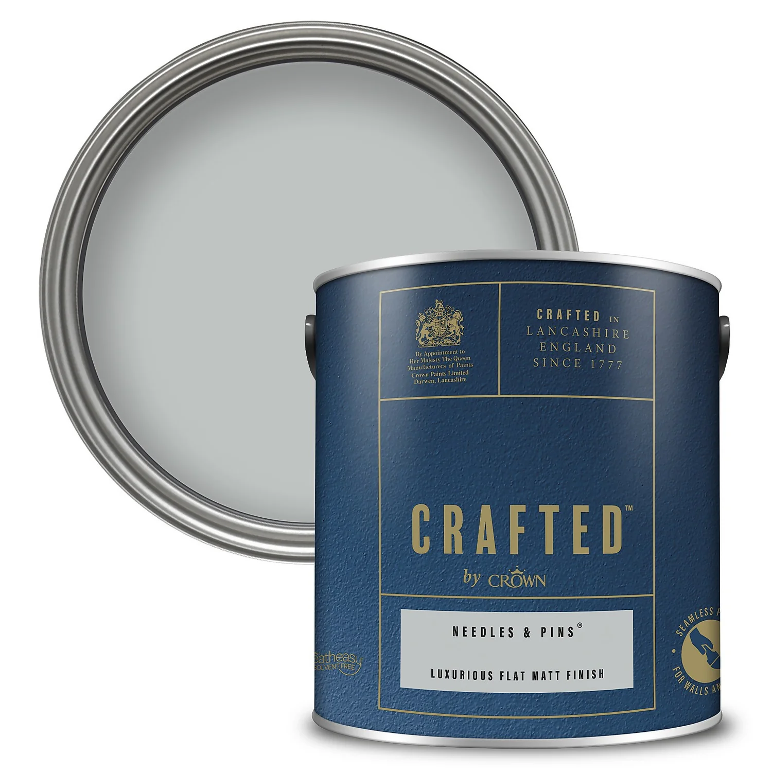 CRAFTED™ By Crown Flat Matt Interior Wall, Ceiling And Wood Paint Needles & Pins® - 2.5L 3 CRAFTED™ By Crown Flat Matt Interior Wall, Ceiling And Wood Paint Needles & Pins® - 2.5L