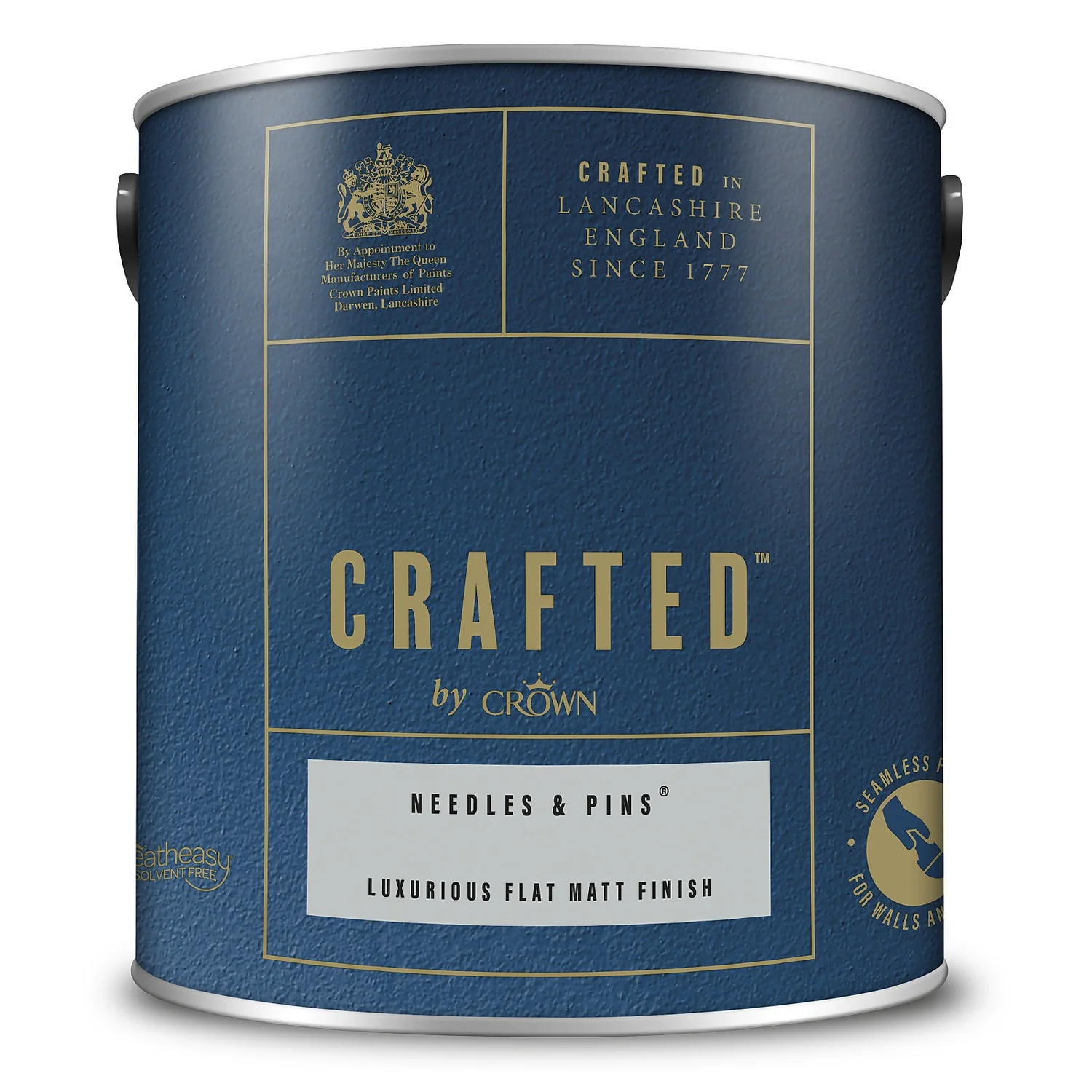 CRAFTED™ By Crown Flat Matt Interior Wall, Ceiling And Wood Paint Needles & Pins® - 2.5L 5 CRAFTED™ By Crown Flat Matt Interior Wall, Ceiling And Wood Paint Needles & Pins® - 2.5L - Image 3