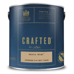 CRAFTED™ By Crown Flat Matt Interior Wall, Ceiling And Wood Paint Rustic Twine® - 2.5L -Paint And Wallpaper Shop 13167123 1244881150248118