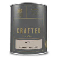 CRAFTED™ By Crown Lustrous Metallic Interior Wall And Wood Paint Entice® - 1.25L -Paint And Wallpaper Shop 13167159 8754881157471197