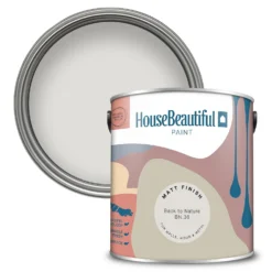 House Beautiful Durable Matt Emulsion Multi-Surface Paint Back To Nature BN.36 - 2.5L