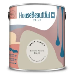 House Beautiful Durable Matt Emulsion Multi-Surface Paint Back To Nature BN.36 - 2.5L -Paint And Wallpaper Shop 13419354 2134940988669204