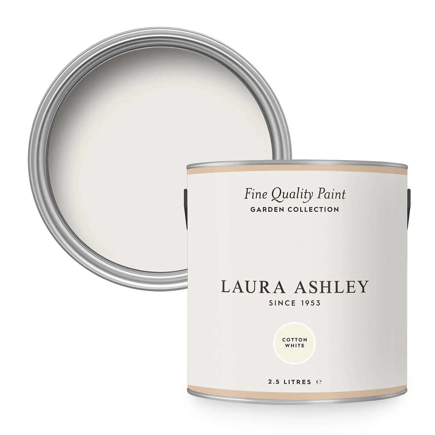 Laura Ashley Eggshell Garden Paint Cotton White - 2.5L 3 Laura Ashley Eggshell Garden Paint Cotton White - 2.5L