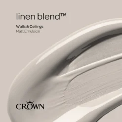 Crown Matt Emulsion Paint Linen Blend - Tester 40ml 13 Crown Matt Emulsion Paint Linen Blend - Tester 40ml -Paint And Wallpaper Shop 13806978 1664964048548917