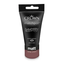 Crown Matt Emulsion Paint Winter Cherry - Tester 40ml -Paint And Wallpaper Shop 13807001 3074964080947309