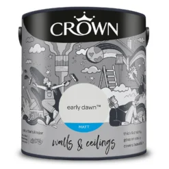 Crown Matt Emulsion Paint Early Dawn - 2.5L -Paint And Wallpaper Shop 13807010 1104963778507094