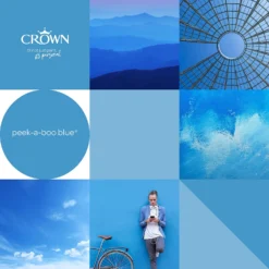 Crown Matt Emulsion Paint Peek-a-Boo Blue - 2.5L -Paint And Wallpaper Shop 13807030 1124964056304565