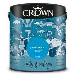 Crown Matt Emulsion Paint Peek-a-Boo Blue - 2.5L -Paint And Wallpaper Shop 13807030 2104964056502799