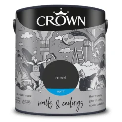 Crown Matt Emulsion Paint Rebel - 2.5L -Paint And Wallpaper Shop 13807032 1664964058193332