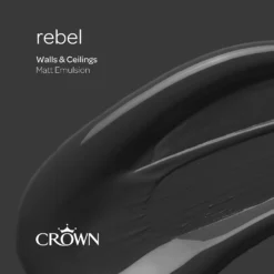 Crown Matt Emulsion Paint Rebel - 2.5L -Paint And Wallpaper Shop 13807032 1904964058136233