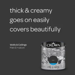 Crown Matt Emulsion Paint Rebel - 2.5L -Paint And Wallpaper Shop 13807032 2444964058045651
