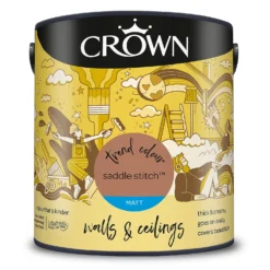 Crown Matt Emulsion Paint Saddle Stitch - 2.5L -Paint And Wallpaper Shop 13807036 1944964062959699