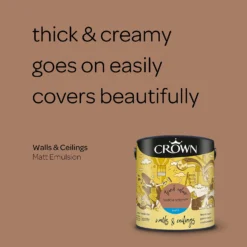 Crown Matt Emulsion Paint Saddle Stitch - 2.5L -Paint And Wallpaper Shop 13807036 2984964062751361