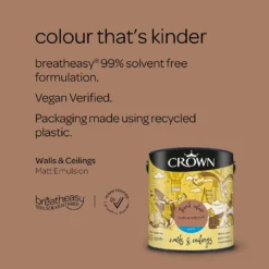 Crown Matt Emulsion Paint Saddle Stitch - 2.5L -Paint And Wallpaper Shop 13807036 7074964062791696
