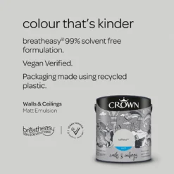 Crown Matt Emulsion Paint Taffeta - 2.5L -Paint And Wallpaper Shop 13807041 5324964077694442