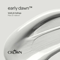 Crown Matt Emulsion Paint Early Dawn - 5L -Paint And Wallpaper Shop 13807050 1484964021336979