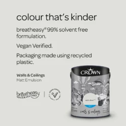 Crown Matt Emulsion Paint Early Dawn - 5L -Paint And Wallpaper Shop 13807050 3024964021244498