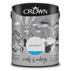 Crown Matt Emulsion Paint Early Dawn - 5L -Paint And Wallpaper Shop 13807050 8544964021422671