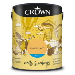 Crown Matt Emulsion Paint Mustard Jar - 5L 19 Crown Matt Emulsion Paint Mustard Jar - 5L -Paint And Wallpaper Shop 13807054 9424964052893268