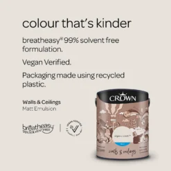 Crown Matt Emulsion Paint Organic Cloth - 5L 15 Crown Matt Emulsion Paint Organic Cloth - 5L -Paint And Wallpaper Shop 13807055 3354964055393471