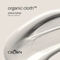 Crown Matt Emulsion Paint Organic Cloth - 5L 17 Crown Matt Emulsion Paint Organic Cloth - 5L -Paint And Wallpaper Shop 13807055 5744964055553479