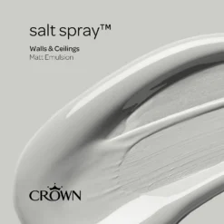 Crown Matt Emulsion Paint Salt Spray - 5L 17 Crown Matt Emulsion Paint Salt Spray - 5L -Paint And Wallpaper Shop 13807056 1134964062455528