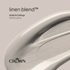 Crown Silk Emulsion Paint Linen Blend - 2.5L -Paint And Wallpaper Shop 13807085 9784963841159976