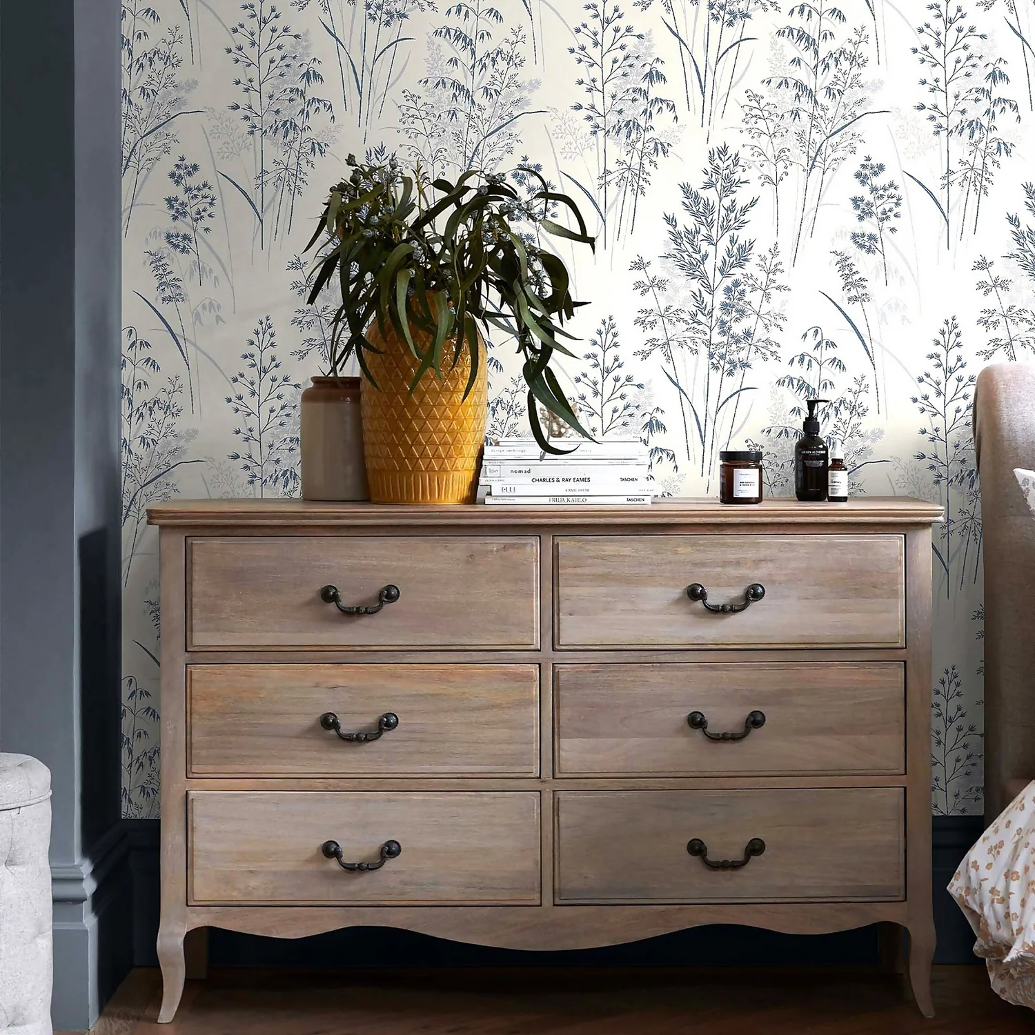 Next Leaf Sprigs Blue Wallpaper 6 Next Leaf Sprigs Blue Wallpaper - Image 4