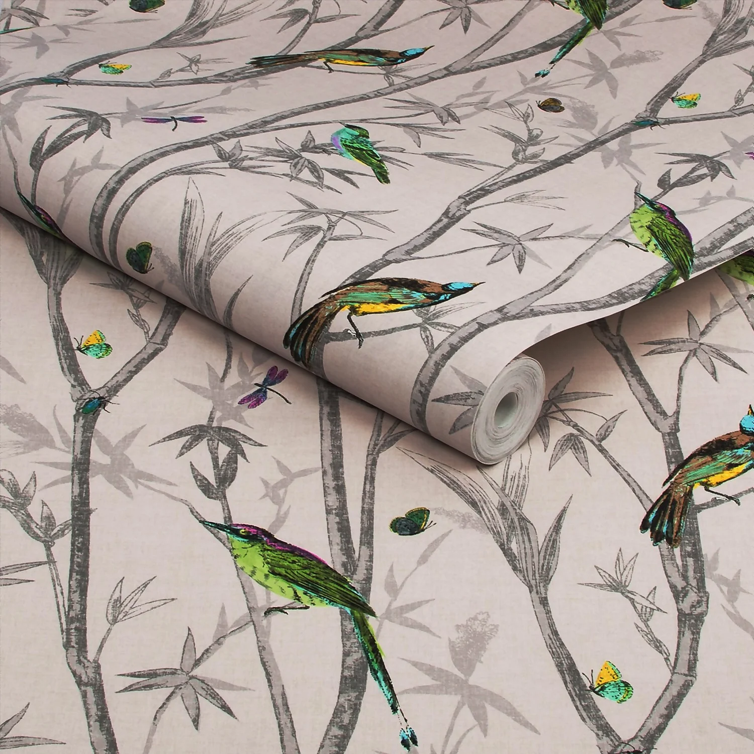 Next Chinoiserie Bird Trail Natural Wallpaper 4 Next Chinoiserie Bird Trail Natural Wallpaper - Image 2
