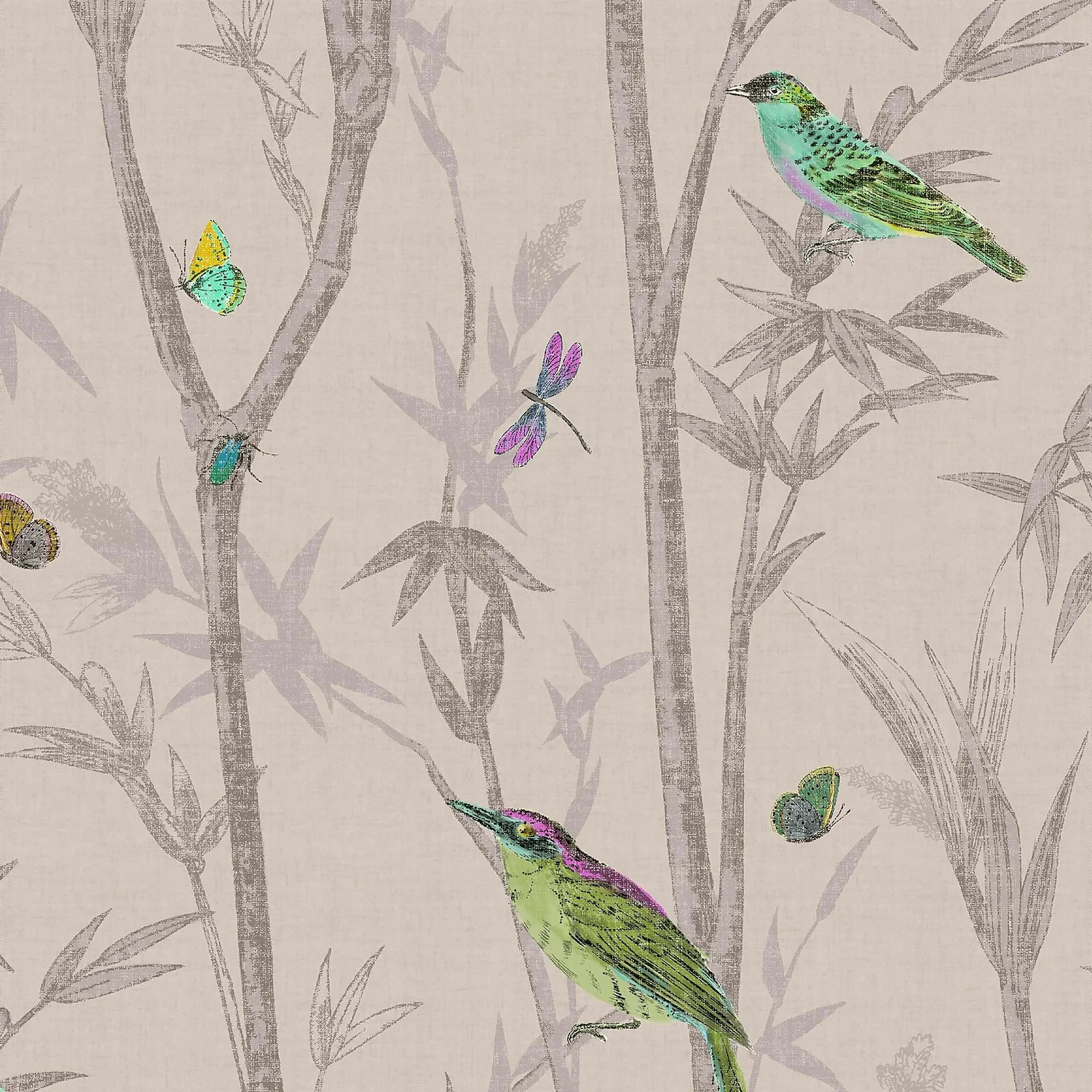 Next Chinoiserie Bird Trail Natural Wallpaper 5 Next Chinoiserie Bird Trail Natural Wallpaper - Image 3
