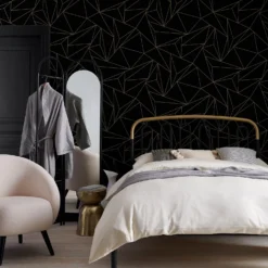 Next Scatter Geometric Black Wallpaper -Paint And Wallpaper Shop 13827401 1154969471906491