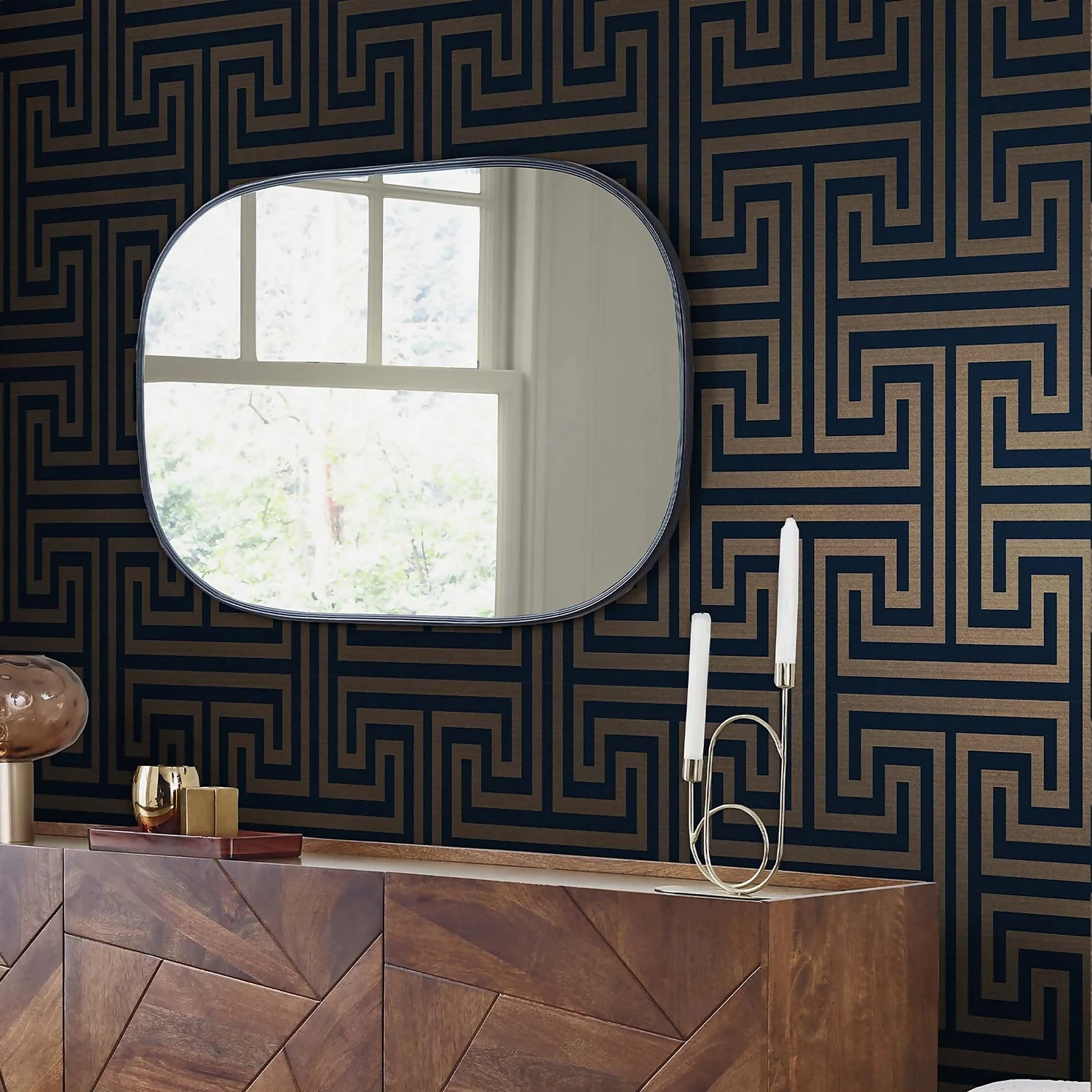 Next Metallic Greek Key Navy Wallpaper 7 Next Metallic Greek Key Navy Wallpaper - Image 5